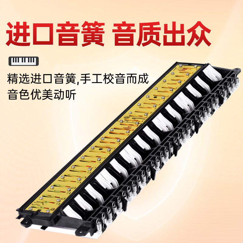 奇美口风琴黑霸王37健32键专业演奏级小学生专用口吹成人儿童教学