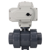 电动PVC球阀电动双由令塑料球阀防腐耐酸碱球阀DN50 Q911F 16S