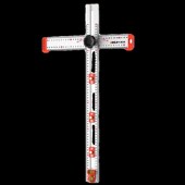 木工二合一打孔尺多功能组合角尺丁字尺T型角度尺拉手打孔定位尺