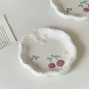 宠物陶瓷盘猫碗罐头餐盘碟子猫食盆饭盆防打翻猫咪喝水碗狗碗吃饭