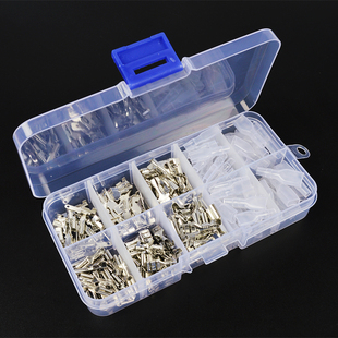 插拔式 2.8 护套 6.3插簧端子 冷压接线端子铜接插件插片母头 4.8