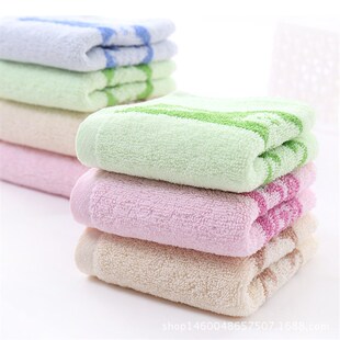10条装毛巾纯棉童巾洗脸家用柔软幼儿园长方形面巾批發宝宝擦手巾