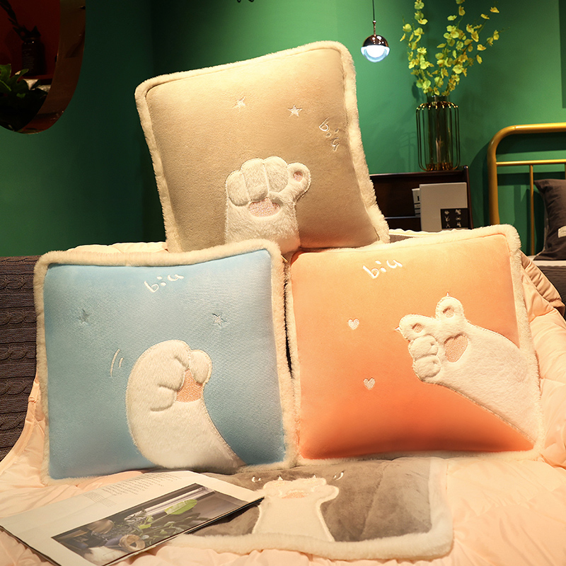 猫咪抱枕被子两用枕头毯子二合一沙发靠枕女生睡觉午睡神器空调被