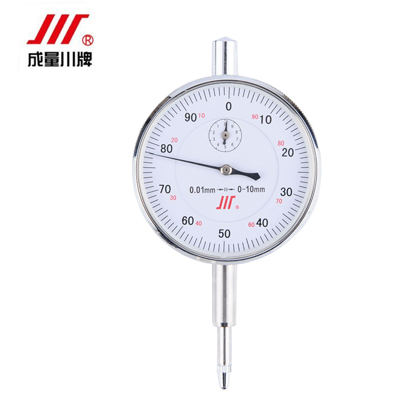 正宗成量百分表0-3-5-10mm防震防水指针式千分表精度0.01磁性表座