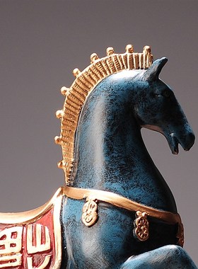 新中式马摆件创意酒店公司开业礼品客厅电视柜玄关书房装饰桌面摆