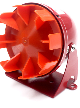 台邦迷你马达报警器MS-190大喇叭蜂鸣红色消防风螺报警器24V220V