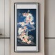 荷花九鱼聚福手工铜板装 饰画高档入户玄关墙壁挂画新中式 铜雕画