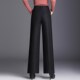 秋冬厚款 高腰直筒裤 显瘦宽腿裤 休闲女裤 窄版 大码 羊毛呢阔腿裤
