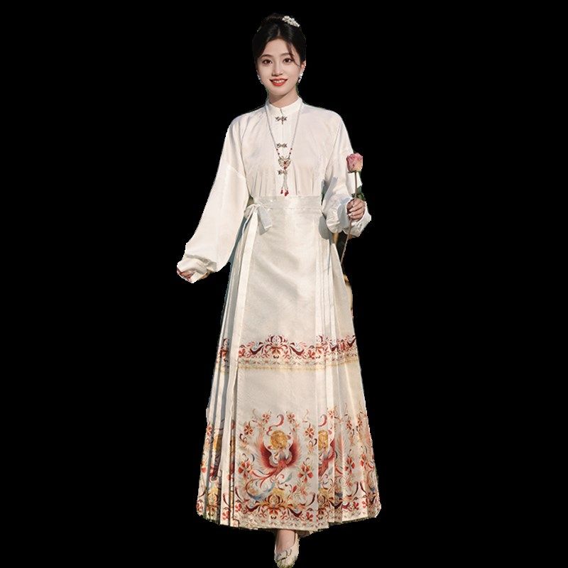 租借伴娘服马面裙2024新款春秋季姐妹团礼服平时可穿中式汉服套装