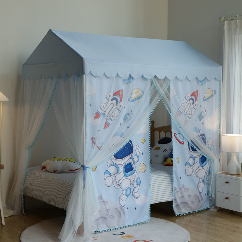 新款儿童床蚊帐 家用落地男孩卧室床上帐篷蚊帐 女孩房分床睡神器,床上用品,蚊帐,淘宝优惠券,粉丝福利购,淘宝优惠卷