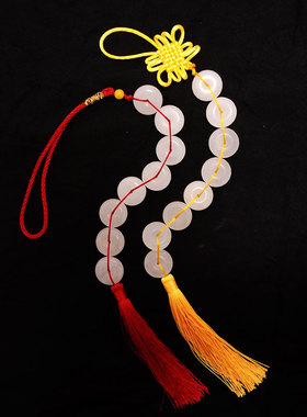 八白玉平安扣挂件解决门对门小孩床头挂饰卧室化妆室客厅八百玉串