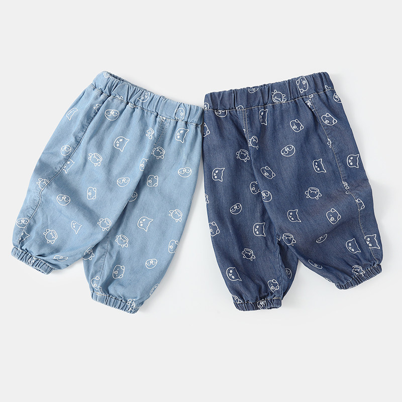 婴儿防蚊裤牛仔裤3岁2女夏季薄款男童夏款儿童大pp裤夏天宝宝裤子,童装/婴儿装/亲子装,儿童牛仔裤,淘宝优惠券,粉丝福利购,淘宝优惠卷