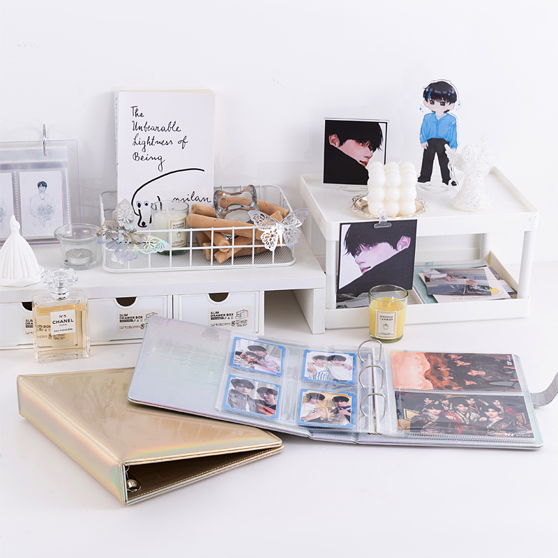 加厚内页a5镭射卡册追星定制活页3寸4寸小卡6寸明信片收纳册卡片