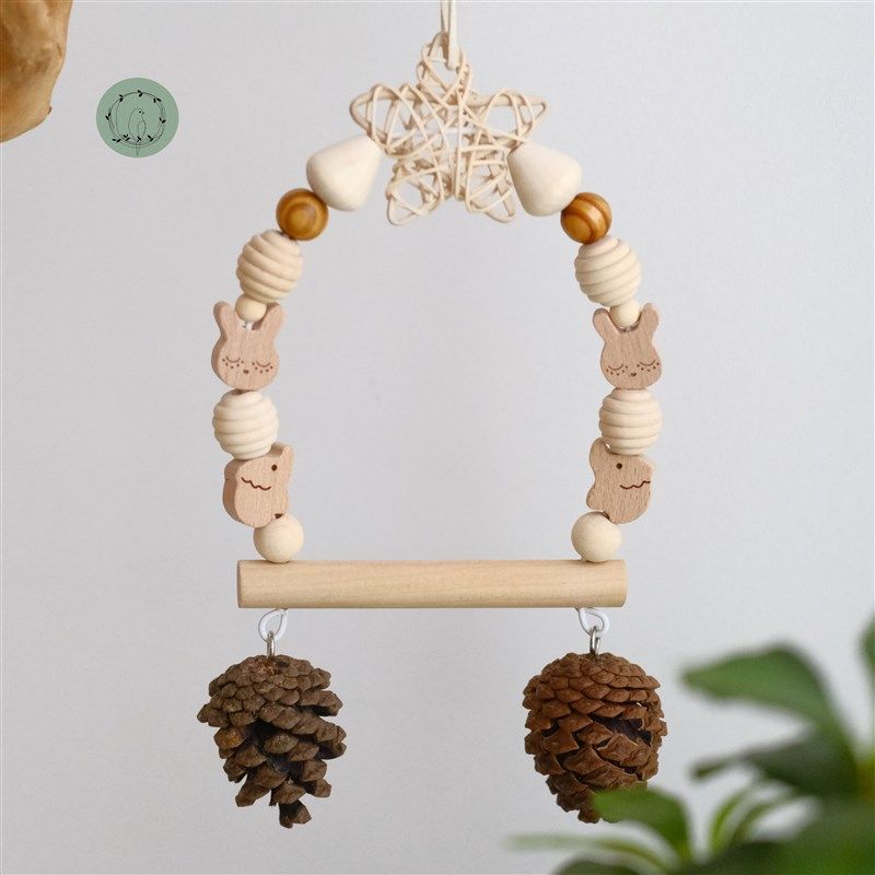 鹦鹉秋千牡丹虎皮文鸟专用松果吊环天然原木简约款鸟玩具用品,宠物/宠物食品及用品,鸟玩具,淘宝优惠券,粉丝福利购,淘宝优惠卷