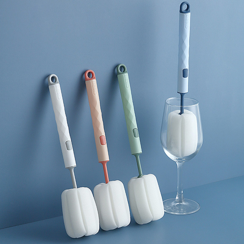 杯刷水杯清洗神器家用长柄海绵洗杯子儿童刷婴儿奶瓶水壶清洁刷子