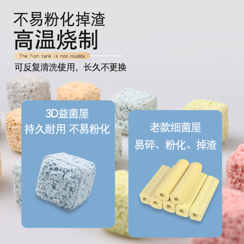 鱼缸过滤材料硝化细菌屋陶瓷环石英球鱼池净化水质过滤器专用滤材