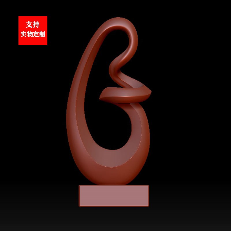 新品不锈钢抽象雕塑摆件模型图三维立体精雕圆雕图3D打印STL文件