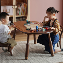 全实木儿童游戏桌手工桌硬枫木儿童可调节写字桌幼儿园宝宝积木桌