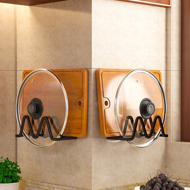 厨房砧板架菜板放置架案板架粘板架子锅盖架免打孔收纳架壁挂支架