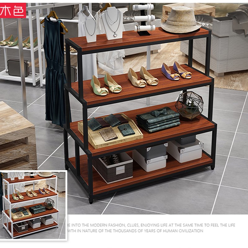 木制烤漆内裤展示柜内衣店柜台双面中岛货架袜子展柜小饰品陈列柜