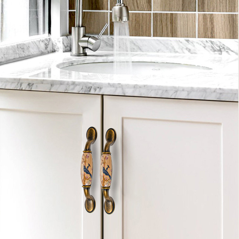 新中式美式欧式复古做旧陶瓷拉手衣柜门橱柜子抽屉门单孔门把手,基础建材,小拉手,淘宝优惠券,粉丝福利购,淘宝优惠卷