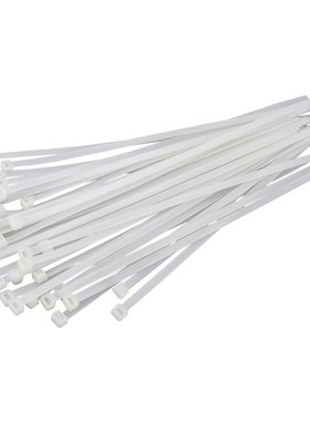 白色8*400mm 宽5.1mm 足250条 多邦塑料自锁式尼龙扎带有黑色