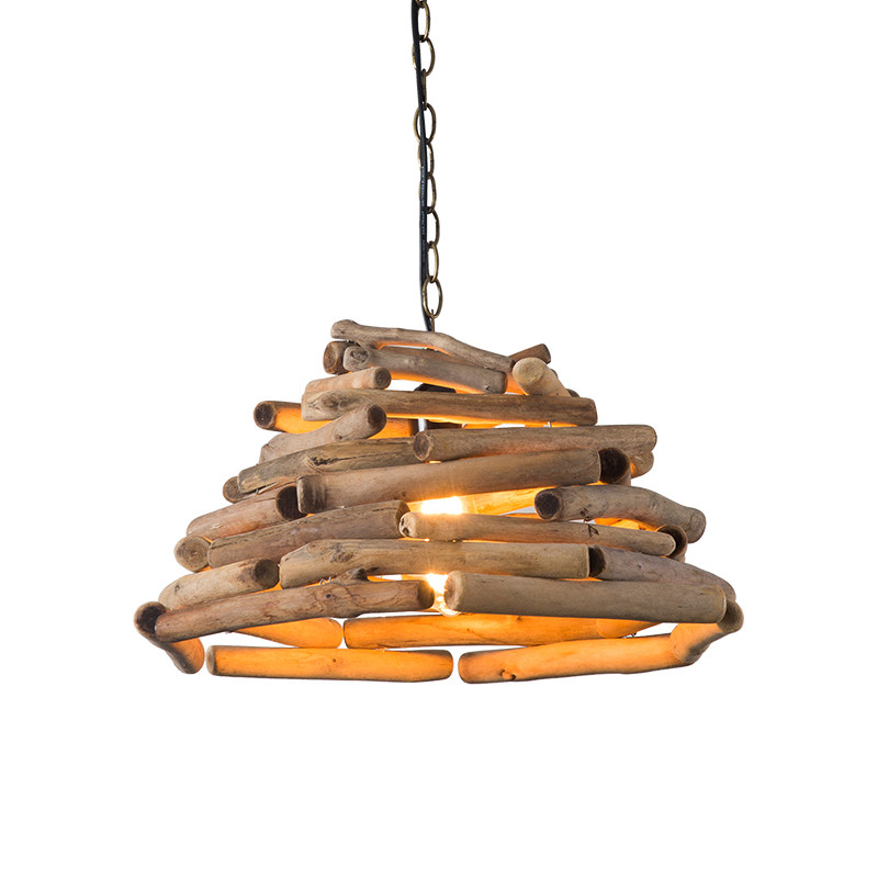 美式乡村复古实木吊灯创意怀旧酒吧吧台饭厅漫咖啡厅服装烤鱼店灯
