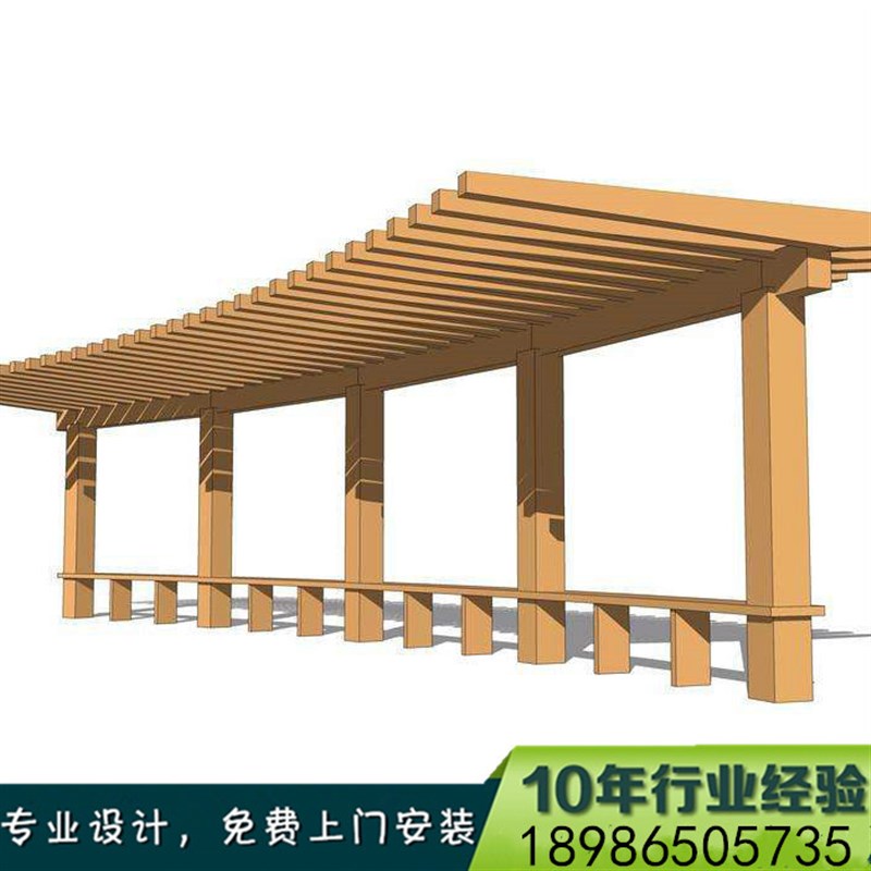 廊架户外防腐木葡萄架庭院木屋碳化木凉亭爬藤花架长廊定制遮雨棚