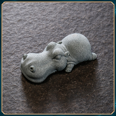 青砂石鱼缸造景龙鱼精品茶宠摆件 家居祝福创意送礼桌面镇纸 鱼龙