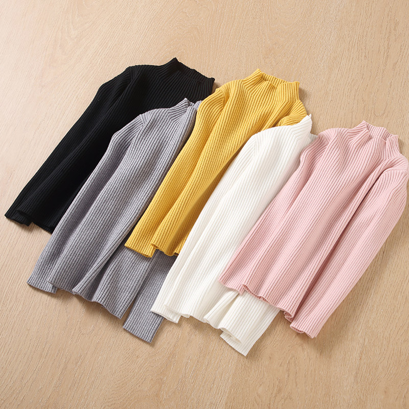 儿童半高领毛衣2023春装新款男童针织打底衫中大童女童装中领线衣,童装/婴儿装/亲子装,毛衣/针织衫,淘宝优惠券,粉丝福利购,淘宝优惠卷