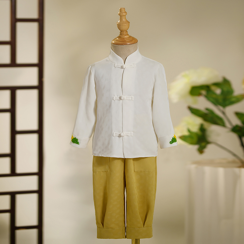 儿童马甲西装中国风汉服男童礼服国潮小主持人国学朗诵舞台演出服