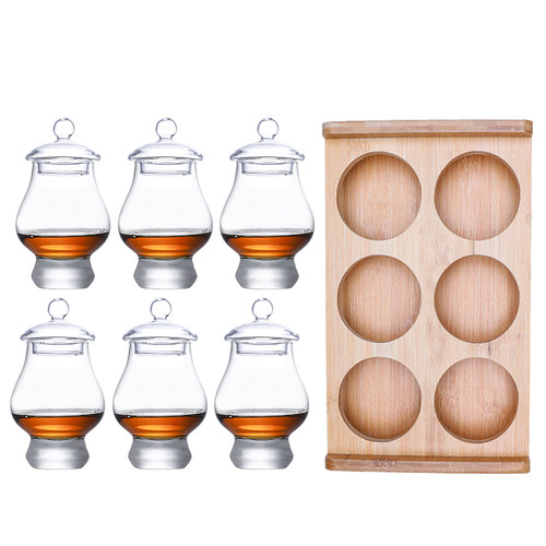 水晶玻璃威士忌闻香杯 品鉴杯洋酒烈酒杯单一纯麦芽威士忌杯套装