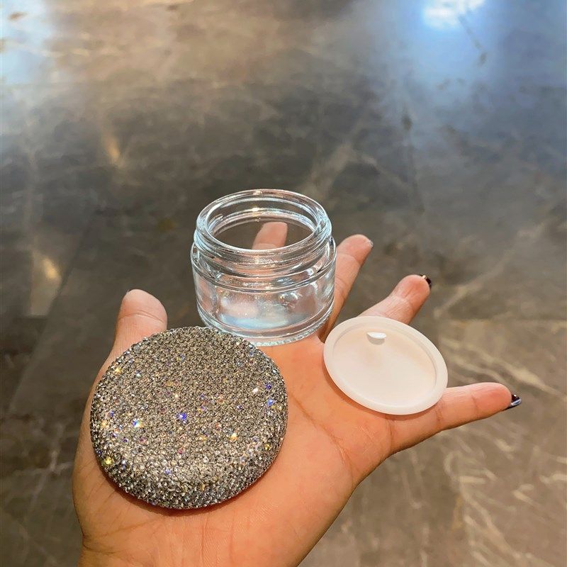 玻璃面霜分装瓶眼霜膏霜瓶轻奢镶钻便携化妆品收纳瓶小样小空瓶子