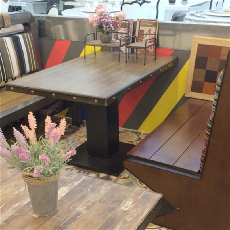 黑色铸铁双柱餐台脚/酒店餐桌椅/咖啡厅餐桌支架/桌架桌脚 桌子腿