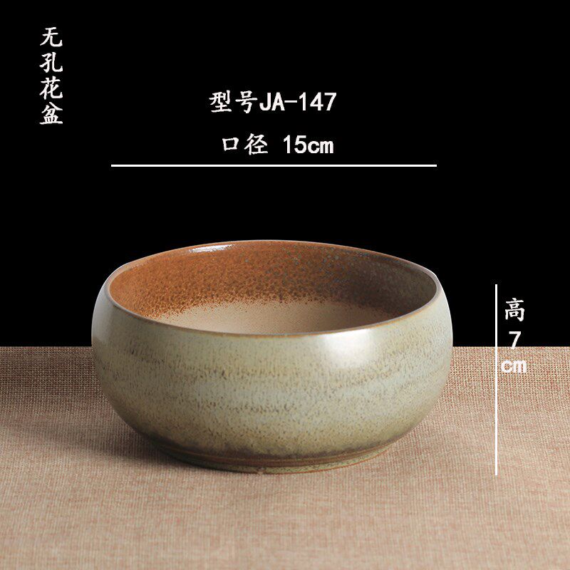 水仙花盆陶瓷创意无孔铜钱草碗莲睡莲水培花盆多肉花盆大口径包邮