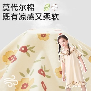 儿童睡裙女童春夏款纯棉短袖睡衣女宝宝家居服薄款连衣裙2025新款
