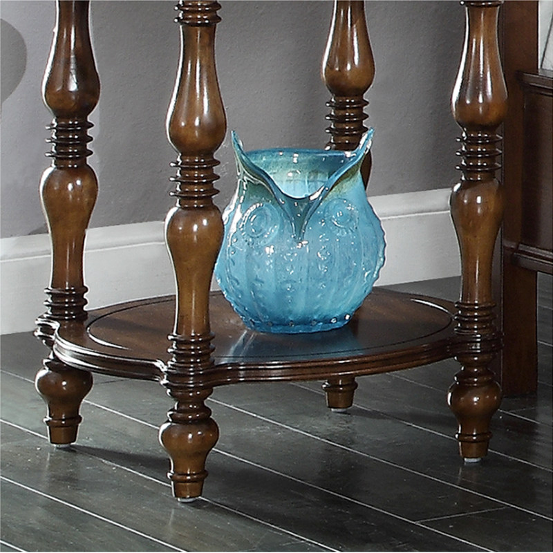 美式角几全实木小圆桌欧式小茶几沙发边几客厅休闲咖啡桌床头边几