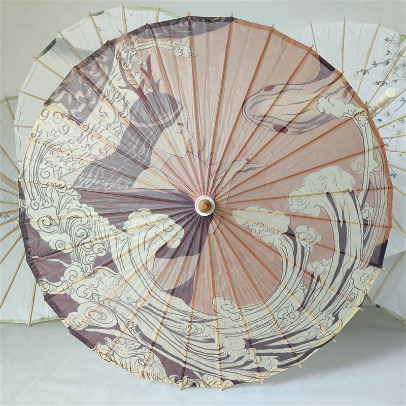 石鼓防雨防晒油纸伞古风道具伞舞蹈汉服伞旗袍装饰拍照cos摄影伞