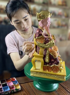 土地公神像供奉家用摆件福德正神土地婆土地奶招财门口土地爷佛像