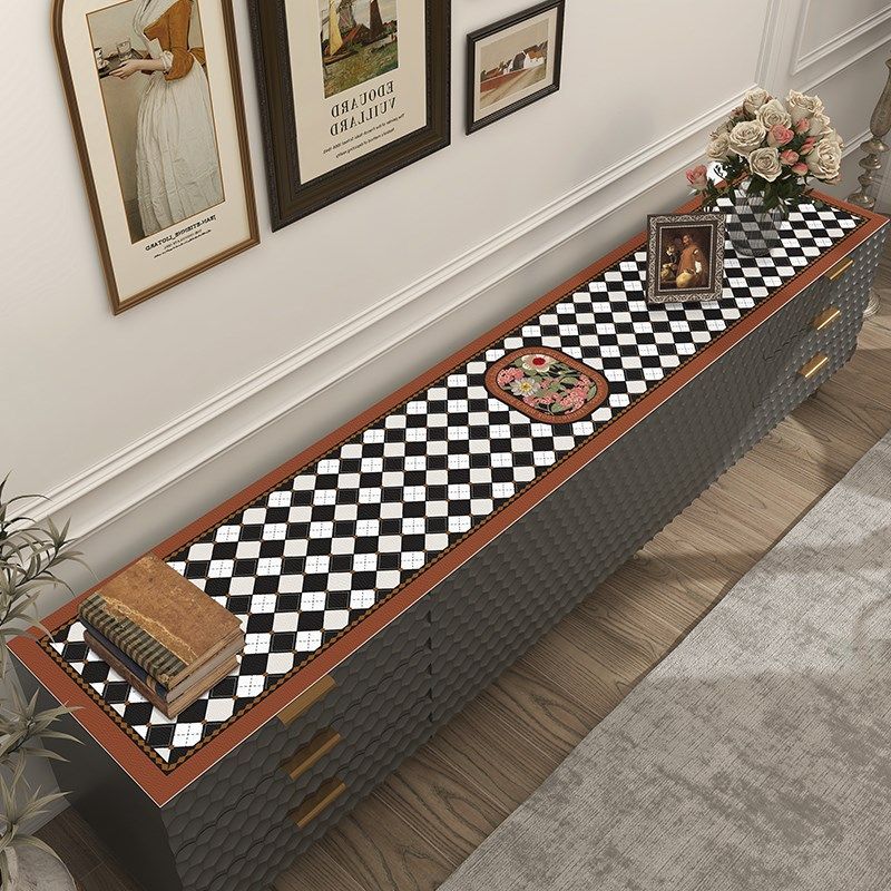 美式皮革电视柜垫氛围感茶几桌布桌垫台布可擦餐边柜玄关鞋柜垫子,居家布艺,桌布,淘宝优惠券,粉丝福利购,淘宝优惠卷