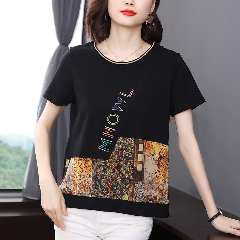 中老年妈妈装夏款纯棉短袖T恤女2023夏装新款大码上衣服洋气小衫,女装/女士精品,中老年女装,淘宝优惠券,粉丝福利购,淘宝优惠卷