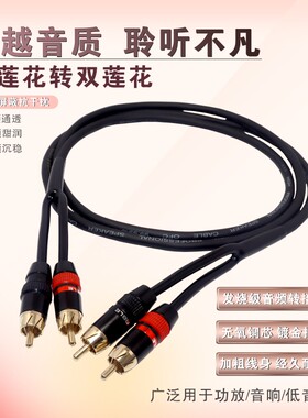 rca*2纯铜双莲花转双莲花线材