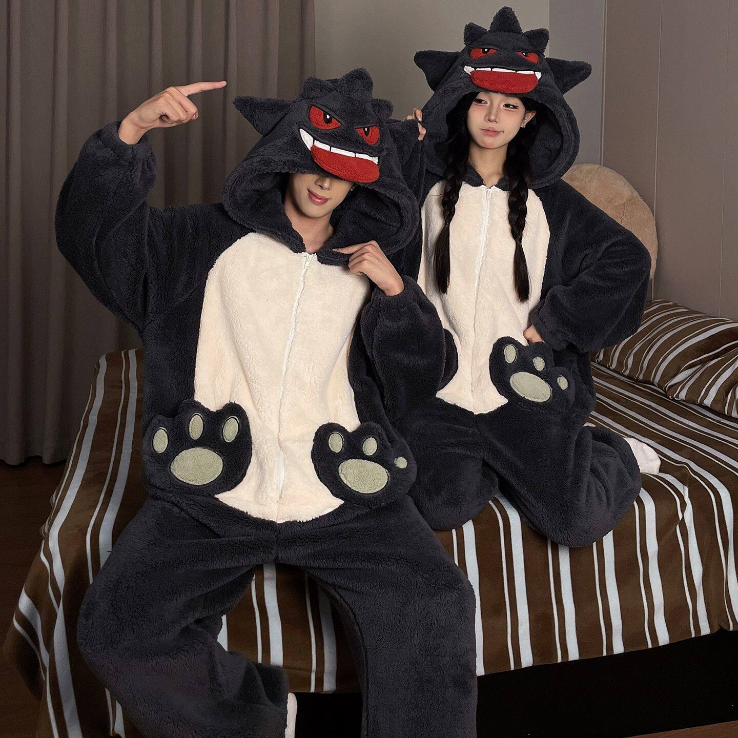 2025新款情侣款连体睡衣冬季睡衣/家居服套装