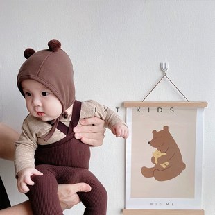 韩式12宝宝春秋女孩3一6月婴儿举重裤初春天衣服套装两件套外出男