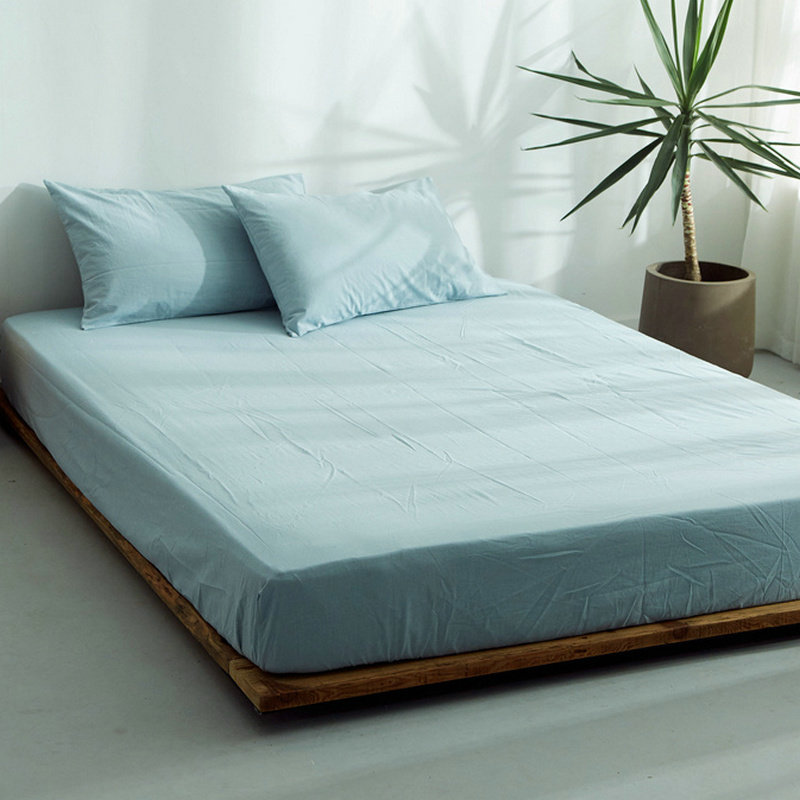 全棉水洗棉床笠单件纯棉席梦思床垫套子保护套罩防滑床单床罩床套
