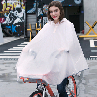 轻便单人自行车雨披成人男女中学生时尚 防水透明帽檐骑行专用雨衣