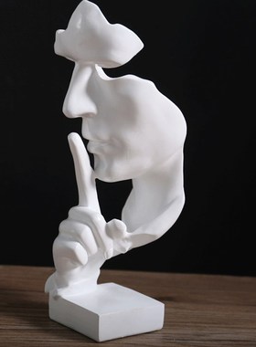 沉默是金酒柜装饰品办公室摆件复古创意家居软装工艺品雕塑艺术