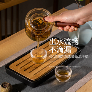 雅集茶具玻璃茶壶侧把壶耐热透明玻璃煮茶器泡茶壶耐高温茶具