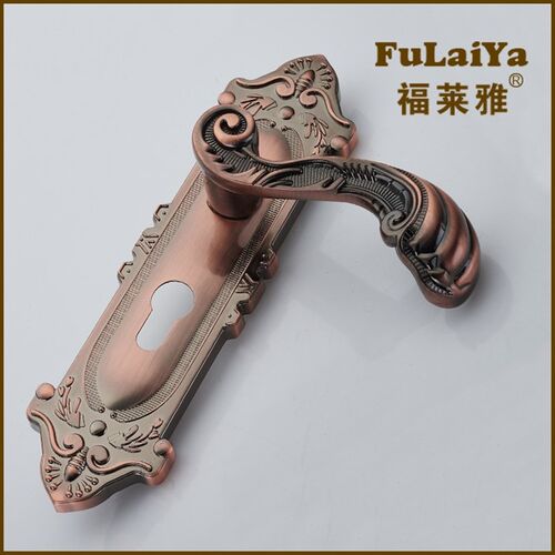 欧式红古铜复古双舌门锁双开门室内卧室静音房间x90720孔距F155