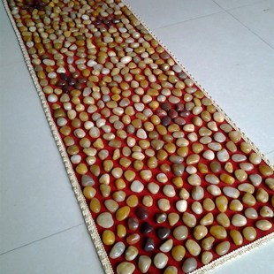 天然雨花石鹅卵石 健康步道石子路 按摩毯按摩垫40cmX150cm